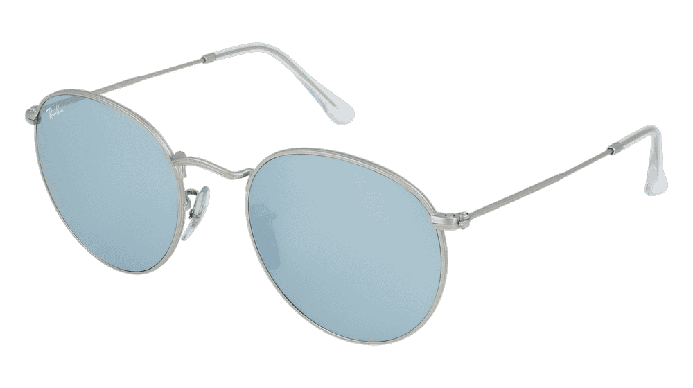 RAY-BAN RB 3447 ROUND METAL Silver Corner View