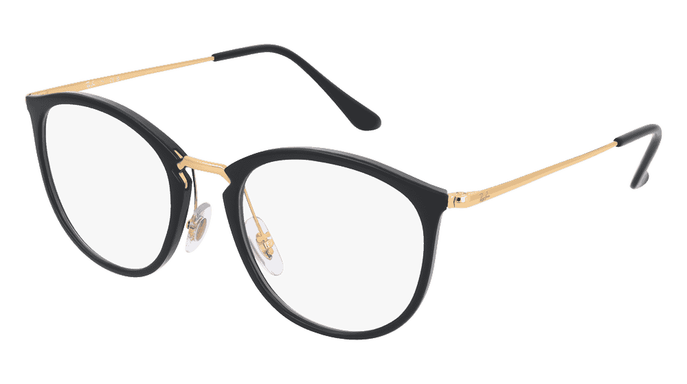 RAY-BAN RX7140 Black gold Corner View
