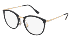 RAY-BAN RX7140 Black gold Corner View