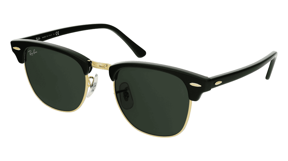 RAY-BAN RB 3016 CLUBMASTER Gold black Corner View