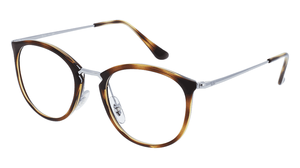 RAY-BAN RB 7140 Havana gun Corner View